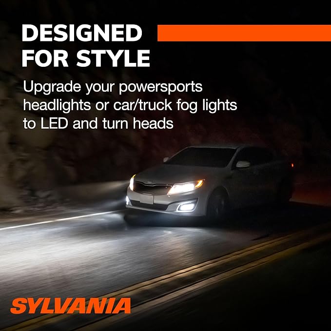 SYLVANIA - H11 LED - Fog Lights For Cars and Trucks - Headlight Bulbs for Off Road Powersports - 6000k Cool White LED Light - Long-Lasting Bulbs - No Polarity - DIY Upgrade