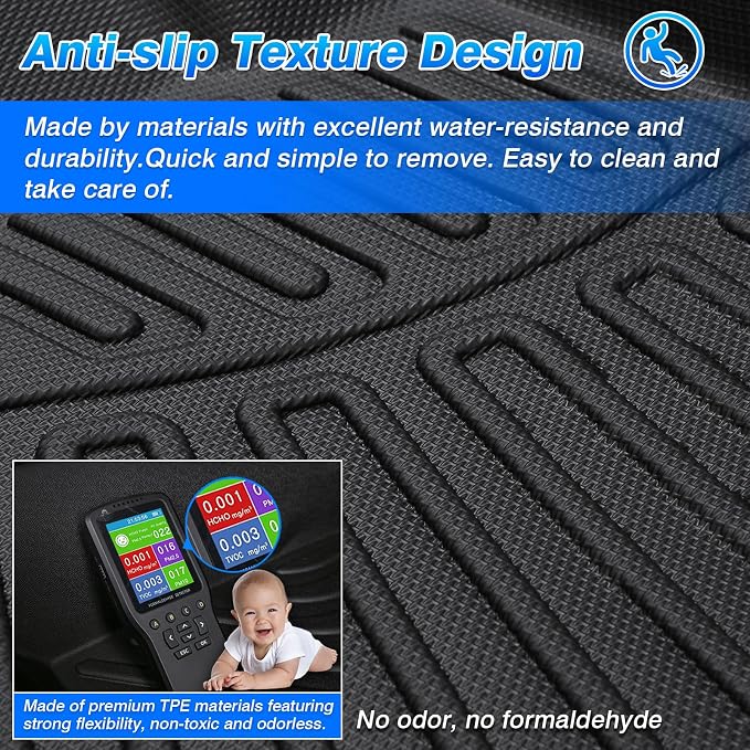 Transit Floor Mats - Car Mats for Ford Transit Connect 2014-2021, All Weather Floor Mat for Transit Accessories, Heavy Duty Rubber Mats, Car Accessories