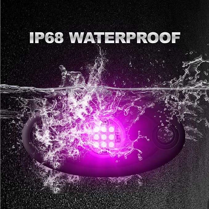 12 Pods Purple LED Rock Lights Neon Underglow Lamp for Car Truck SUV | Under Body Glow Light Taillights for vehicles