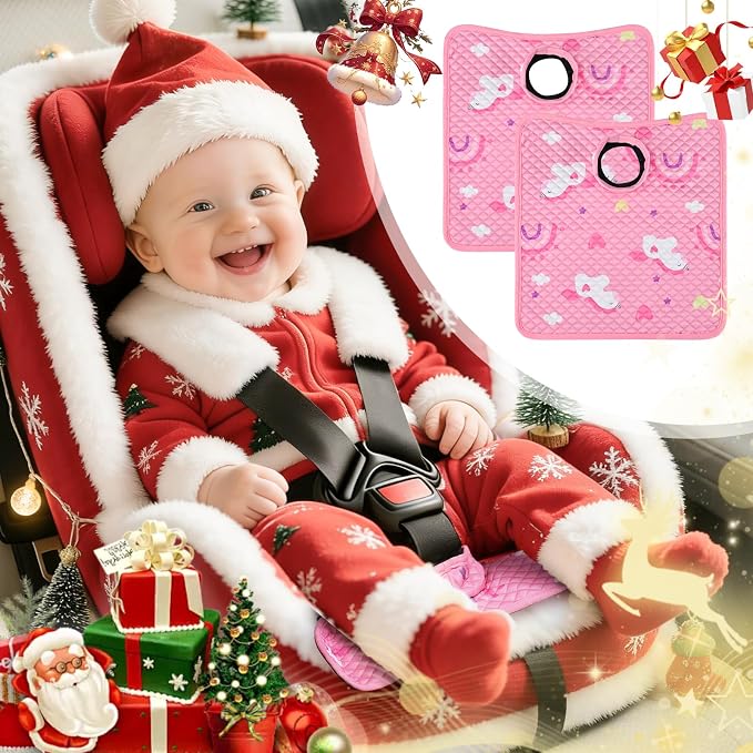 Car Seat Protector for Potty Training, 2 Pack Waterproof CarSeat Liner Toilet Training for Baby Infant Toddler, Dry Seat Piddle Pads Cover for Strollers (Pink)