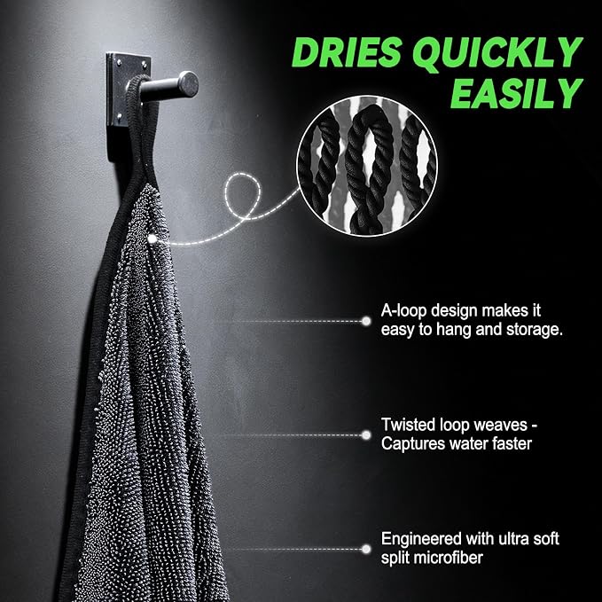 SMINDER 2-Pack Microfiber Towels for Cars 36"x24", Extra Large Ultra Absorbent Car Wash Drying Towels Detailing Supplies for SUVs and Trucks, No Streaks, Spots or Scratches
