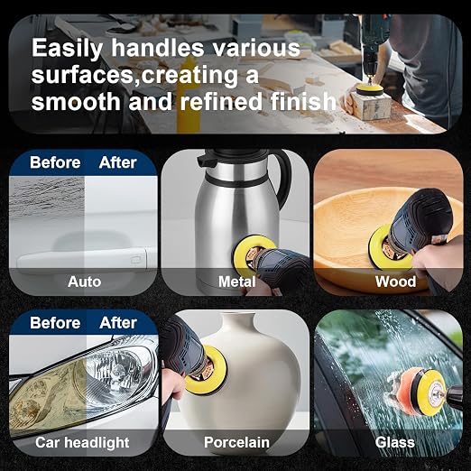 199 PCS 3 Inch Wet Dry Sanding Discs 60-10000 Grit Hook and Loop Sandpaper | Headlight Restoration Kit Drill Sanding Attachment Polishing Kit with Rotary Tools for Auto Metal Glass Resin Wood Jewelry