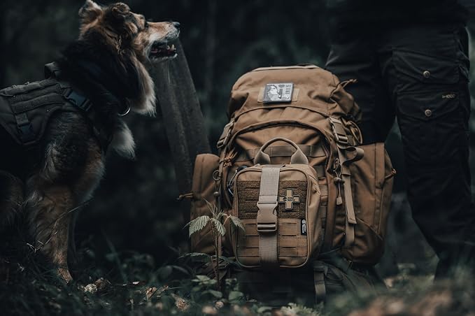 RHINO RESCUE IFAK Trauma Kit Pro with CAT Tourniquet (Coyote Brown) | TCCC Compliant, Combat-Proven, Tactical Molle Pouch, Professional First Aid Kit, Military Medical Kit, HSA/FSA Approved