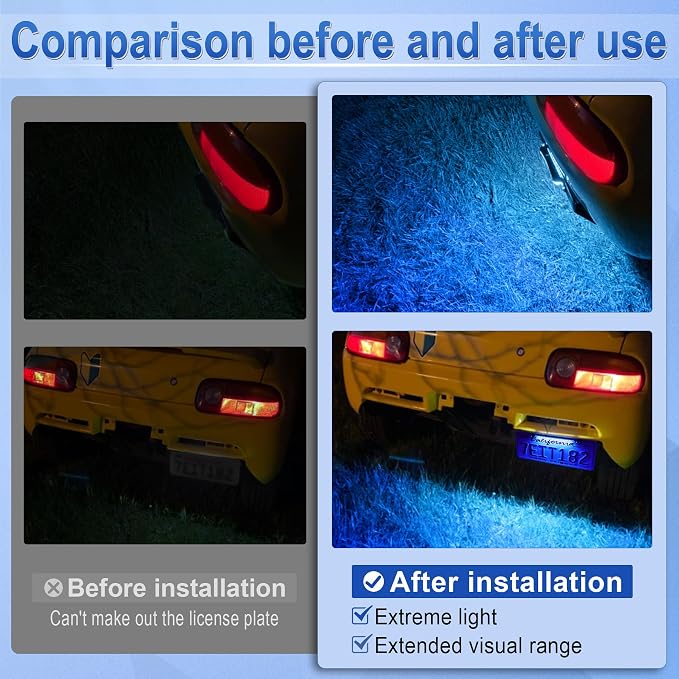 LivTee License Plate Light, Extremely Bright LED License Plate Lights Assembly for Trailer UTV ATV Truck RV Boat, Blue