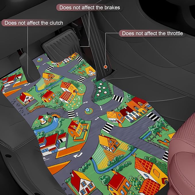Universal Fit Car Floor Mats Set of 4Pcs, Transportation and Housing All-Weather Front Rear Car Carpet Mats, Non-Slip Car Floor Mat Car Accessories for Automotive Trucks SUV Sedans Vans