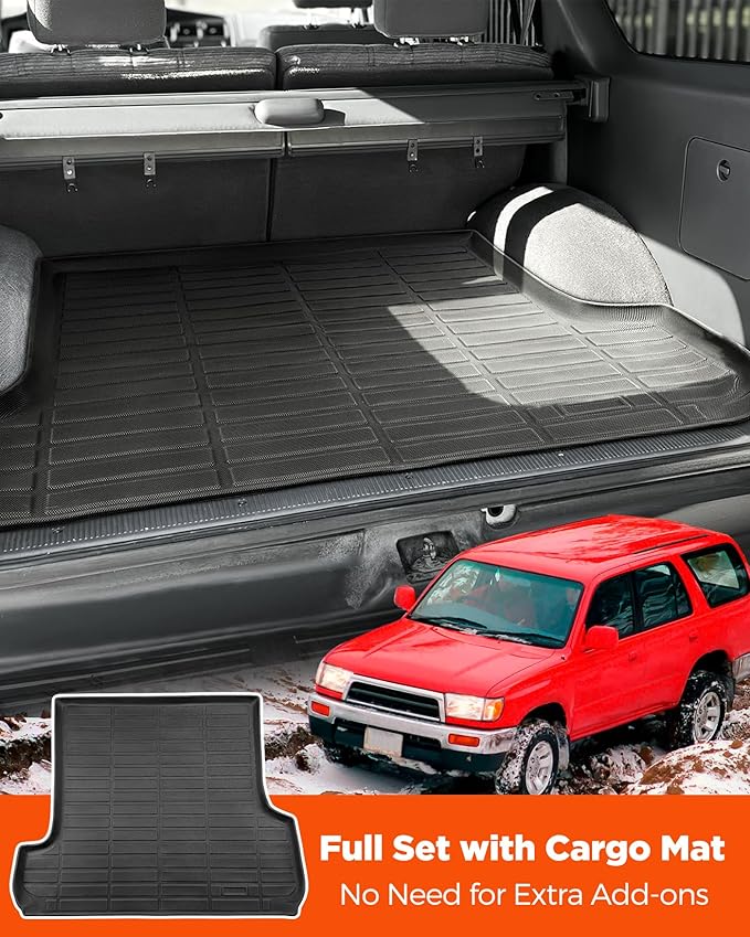 Car Floor Mats for Toyota 4Runner 1996 1997 1998 1999 2000 2001 2002 | All Weather for 3rd gen 4 runner Accessories, for Limited SR5 Base N180 SUV N180 Accessories