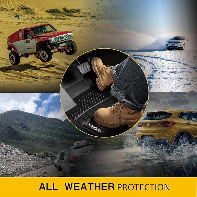 Floor Mats Custom for 2018-2025 Audi Q5 / SQ5 2023 2022 2021 2020 2019 2018 All Weather Protection Non-Slip Durable Floor Liners Fits Front& 2nd Row Full Set Black Accessories