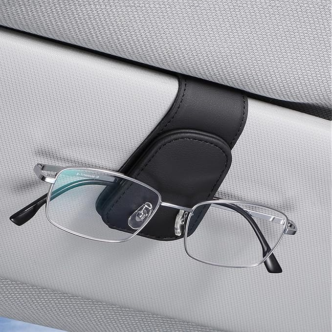 Car Seat Gap Filler, Seat Gap Organizer with Phone Holder, Car Seat Accessories, Car Organizer Fit Car SUV Truck, 2PCS Seat Gap Filler and 1 Pack Sunglass Holder Black