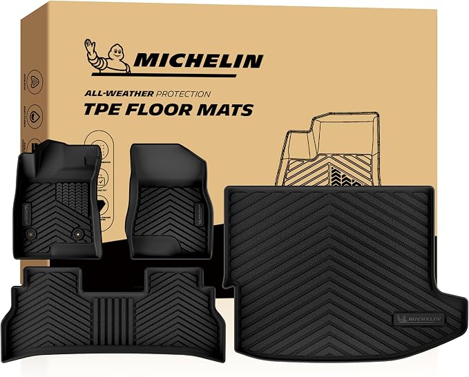 Michelin Vehicle Mats, All-Weather TPE Custom Fit Liner for 2024-2026 Chevy Trax (4 Piece), Not Fit Buick Envista, Premier