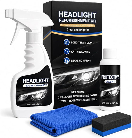 Callmynm Headlight Restoration Kit, 2026 New Car Headlight Cleaner & Restorer Kit, Restores Yellowed & Oxidized Headlights to Like-New Clarity for All Vehicle Types