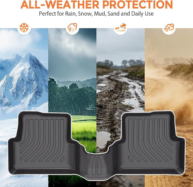 Floor Mats for Chevrolet Chevy Sonic 2012-2020 | Heavy Duty TPE All Weather Protection, Waterproof Non-Slip Black Car Liners (Two-Row Floor Mats)