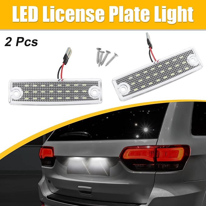 X AUTOHAUX 2pcs LED License Plate Light Lamp Assembly for Toyota 4Runner 1996-2022 for Toyota Sequoia 2001-2022 6000K White