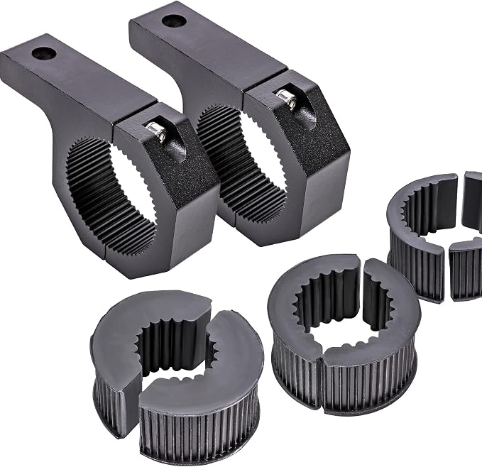 LAMPHUS Off-Road Light Mounting Bracket Bar Clamp Kits [1"/1.5"/1.75"/2" Inch] [Horizontal Bar] [Aluminium] [2 Units] Bull Roll Cage Clamps Mount for ATV UTV