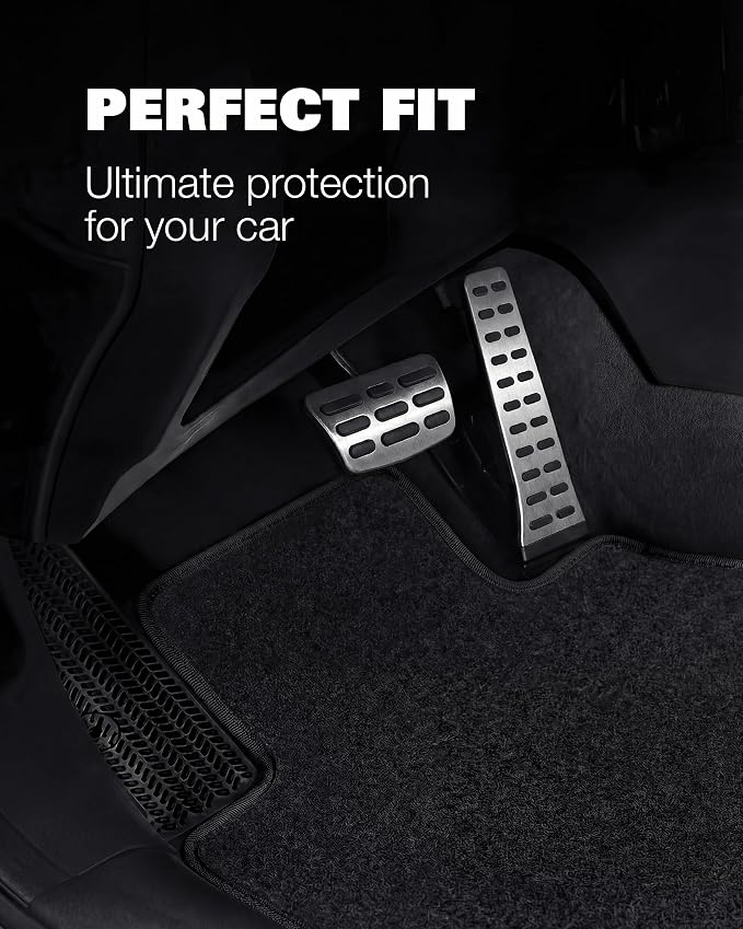 Heavy Duty Floor Mats for Toyota Camry 2018-2024 - Extra Thick Custom Fit Car Liners - 1st & 2nd Row Set - Ultra-Durable All-Weather Carpet Mats with Non-Slip Backing