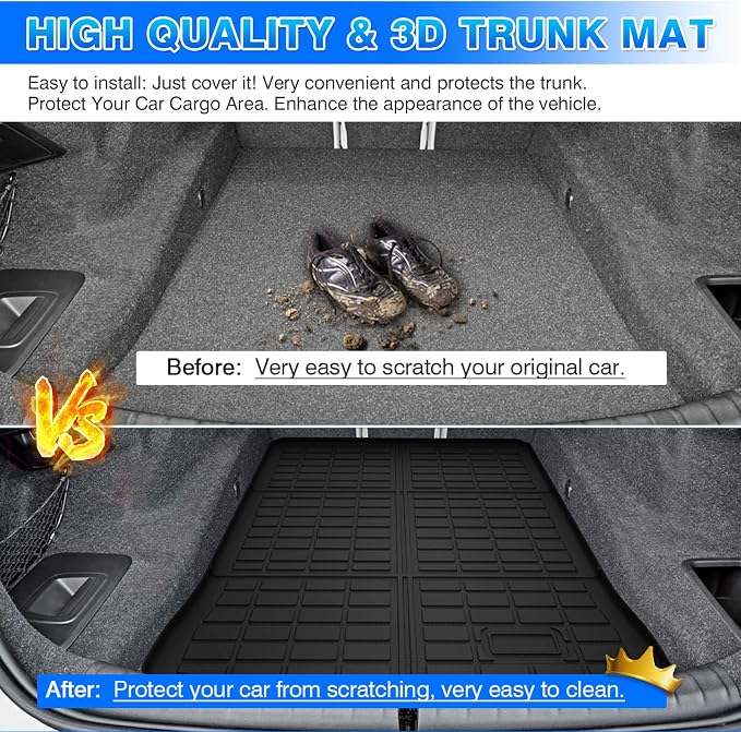 G30 Cargo mat - Trunk Mat for BMW G30 5 Series 2017-2023 | All Weather Trunk Mat for G30 Accessories, Heavy Duty Rubber Mats, Car Accessories