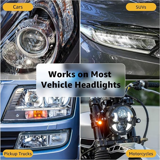 Headlight Restoration Kit, Ceramic Headlight Cleaner and Restorer Kit 2-Step Wipes, Removes Yellowing, Oxidation & Cloudiness, Restores Clarity Brings Headlights Back to Like New Condition