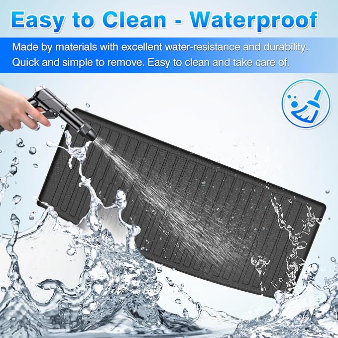 Floor Mats for 2021-2025 2026 Chevrolet/Chevy Tahoe & GMC Yukon (Not for Yukon XL, Only for 8 Seats), All Weather Cargo Liner for Tahoe Accessories, Heavy Duty TPE Cargo Mats, Car Accessories