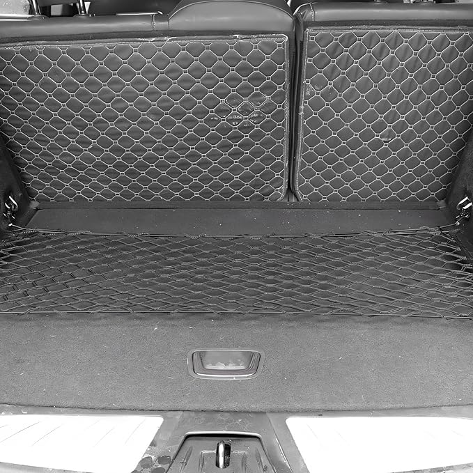 Stretchable Cargo Net, 43.3×15.7 Inch Highly Elastic Auto Trunk Bed Cargo Mesh Organizer with Hooks, Double-Layer Trunk Storage Net Interior Accessories for Car Truck SUV