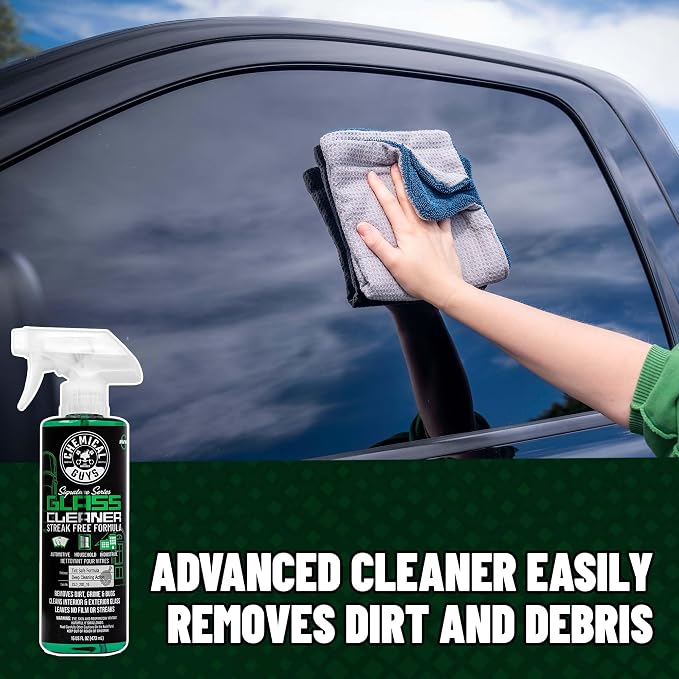 Chemical Guys, Signature Glass & Window Cleaner, Tint Safe, 16 oz, 2-Pack | Ammonia-free and tint-safe, clears fingerprints, smoke film and grime from glass, mirrors and screens, two pack