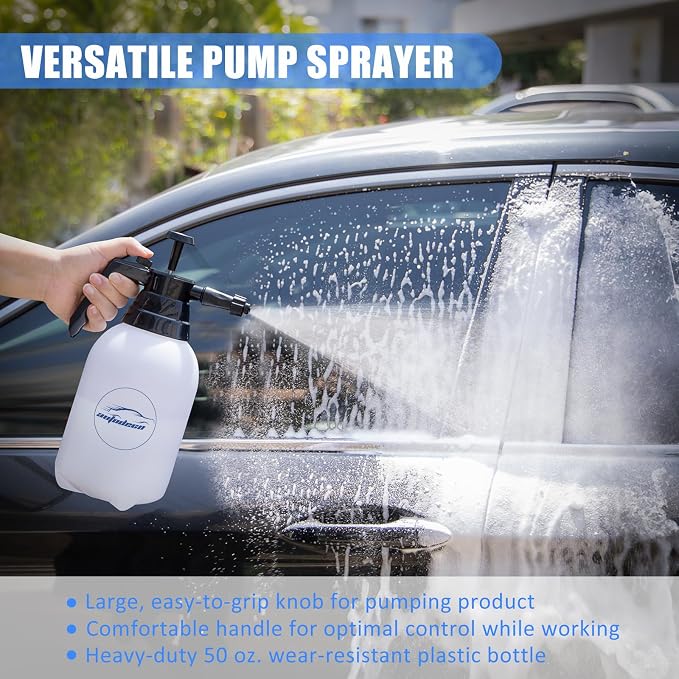 23Pcs Car Detailing Kit Wash Cleaning Kits with Pump Foam Sprayer Wash Brush Large Wash Mitt Towels Complete Interior Exterior Car Detailing Supply Set Blue