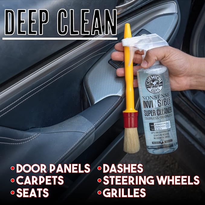 Chemical Guys Nonsense Colorless & Odorless All Surface Cleaner - Interior Cleaner, Safe for Vinyl, Rubber, Plastic, Carpet, and Upholstery, pH Balanced, Residue-Free, Unscented, 1 Gallon (128 fl oz) | Colorless, odorless, residue-free cleaner lifts di...