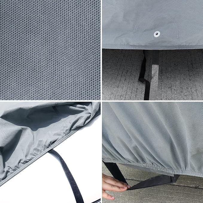 Leader Accessories Mini Van Car Covers All-Weather, Fits 190"-208" | Waterproof, Breathable, Windproof Protection Against Rain, Snow, UV & Dust, Full-Exterior Cover for Indoor & Outdoor Use
