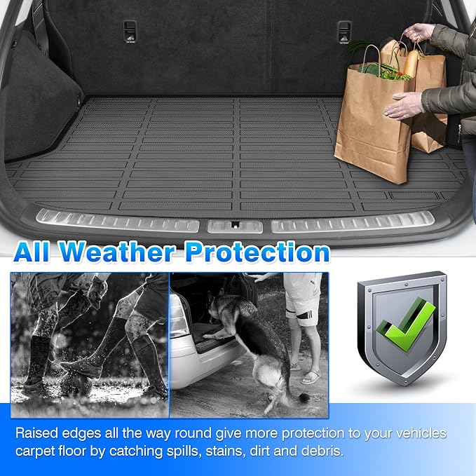Cartist Floor Mats & Cargo Liner Custom Fit for 2022 2023 2024 2025 2026 Genesis GV70 (Not Fit Electrified GV70) Accessories All Weather Cargo Liners Carpet Protection TPE Odorless