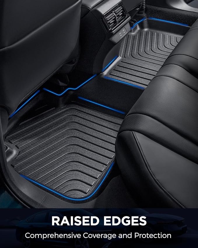 Floor Mats Cargo Liner for Honda Accord 2023-2026(Gasoline & Hybrid),All Weather Carpets for Accord LX/Sport/EX-L/Touring 2024 2025 Accessories Waterproof Nonslip Custom Front Rear Trunk Rug Set