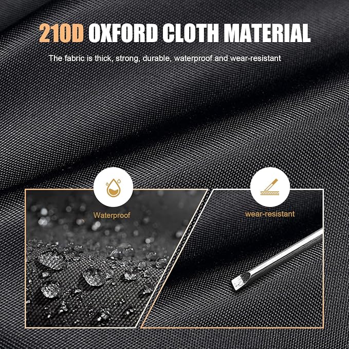 Shakas Half Car Cover, Sun Protection Heat Insulation and Anti-hail Protector for All Seasons, Oxford Velvet Thickened Waterproof Foldable Outdoor Car Cover, for Most Sedans (Black)