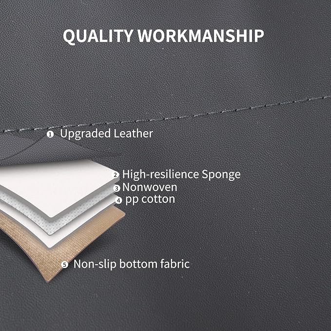 HChengkikz Car Seat Cover, Waterproof Faux Leather (Gray) | Car Seat Protectors, Quilting, Easy to install, Airbag Compatible, Universal Fit for Most Suvs, Trucks, SUVs