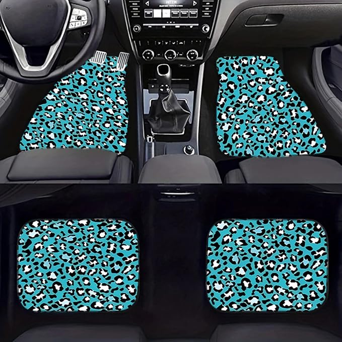 Car Floor Mats Non-Slip Automotive Floor Mats All-Weather Front Rear Car Floor Foot Mat Sets of 4 Pieces Foot Mats Rugs Carpet for Car Trucks SUV Sedans (NO.52)