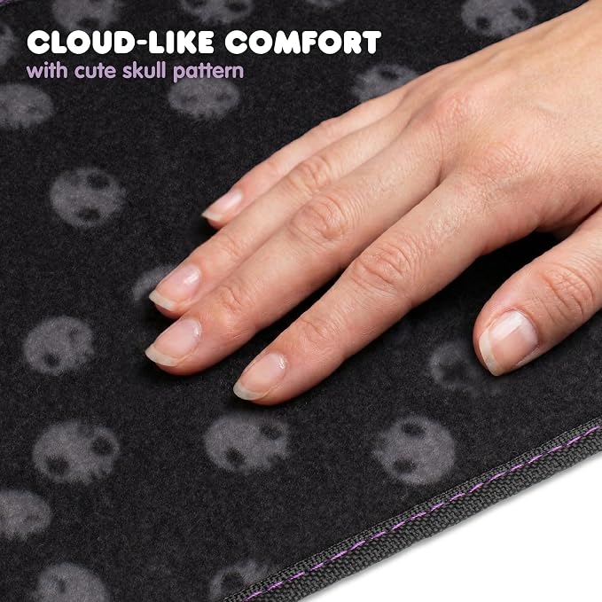 Kuromi Carpet Car Floor Mats - Universal Fit for Cars, SUVs & Trucks - Black with Kuromi Print & Purple, Pink Accents - Front & Rear Set, 4 Piece
