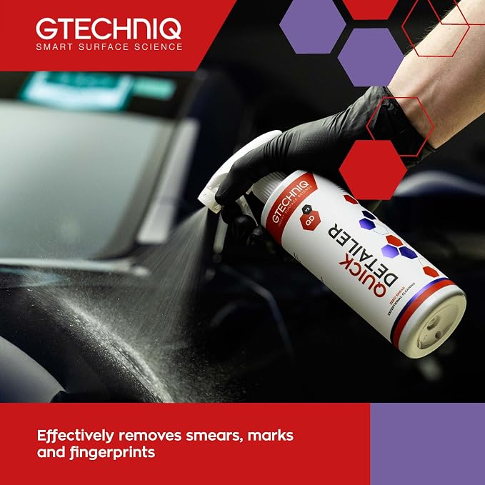 Gtechniq Quick Detailer Spray Car Polish, 169 fl oz | Removes Fingerprints and Watermarks, Enhances Protection and Shine, Easy to Apply and Long-Lasting Results