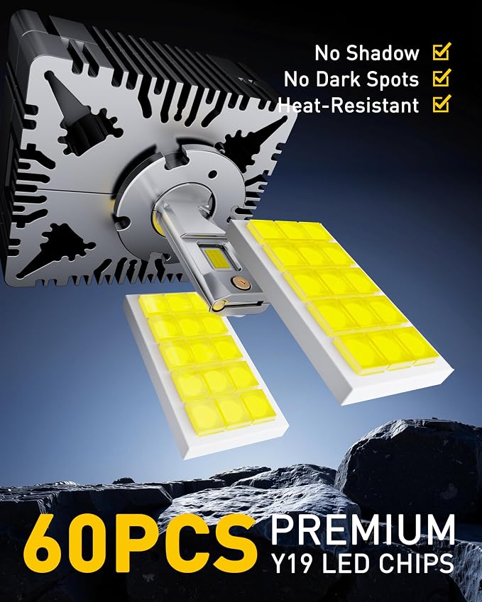 AUXITO D5S Bulbs, 30000LM 6500K Cool White, Direct Replacement D5S Light Bulbs with Cooling Fan, Plug and Play CANbus Ready No Flicker, Pack of 2