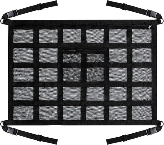 KOZR Car Ceiling Cargo Net - 31.5"*21.6" Car Ceiling Storage,Effortless Cargo Organization, Heavy-Duty Load Capacity, Secure & Reliable Design