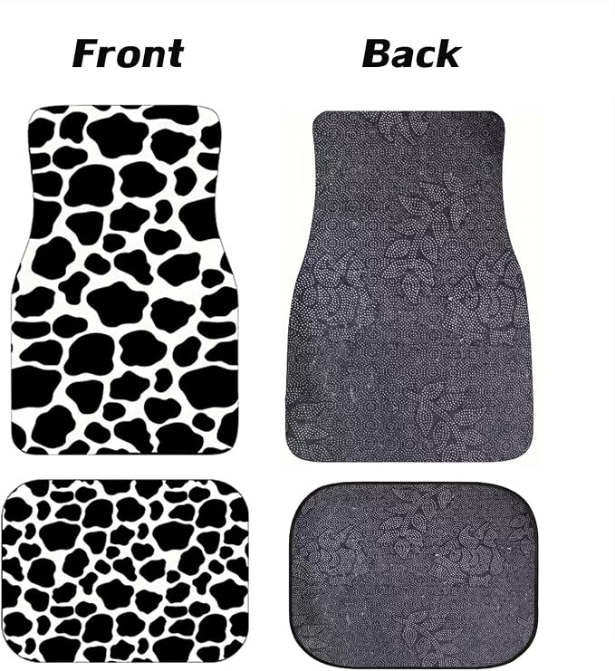 Car Floor Mats Non-Slip Automotive Floor Mats All-Weather Front Rear Car Floor Foot Mat Sets of 4 Pieces Foot Mats Rugs Carpet for Car Trucks SUV Sedans (NO.25)