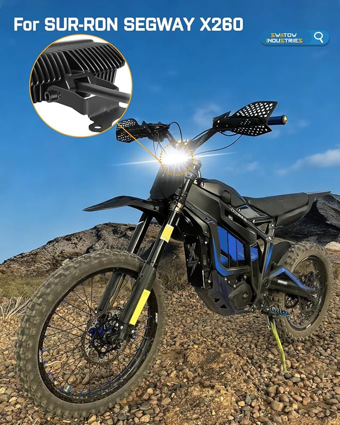 6 Inch Headlight Kits for Surron, SWATOW INDUSTRIES 6 Inch LED Light Bar CREE LED Pods Spot Work Lights for Motorcycle Talaria Trail Bike Dirt Bike E-Bike