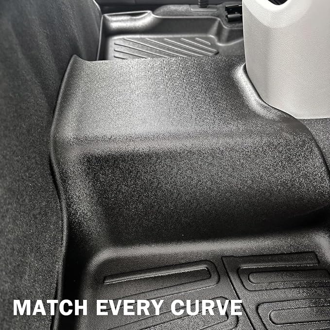 KUST Floor Mats for 2022-2025 Jeep Wagoneer Accessories (7 Seater Only), All Weather Floor Lines & Rear Trunk Mat, TPE Rubber, Raised Edge, Extended Lip (Not for 8-Seat/L/S)