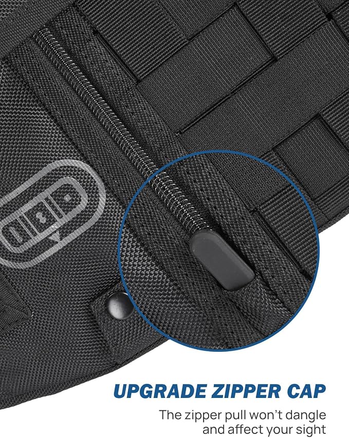 JOYTUTUS Sun Visor Organizer Compatible with 2018-2026 Wrangler JL & Gladiator JT, Driver's Side Front Tactical Visor Storage Cover Molle Webbing Visor Storage Holder Pouch, Multi-Pocket Net Zipper