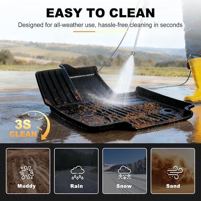 Floor Mats for Toyota Highlander 2020-2026 7 Seats (Gas & Hybrid) Cargo Mat | Not for Grand Highlander. Custom Fit All-weather Protection Cargo Liner & Seat Back Mat Waterproof Easy to Clean Heavy Duty