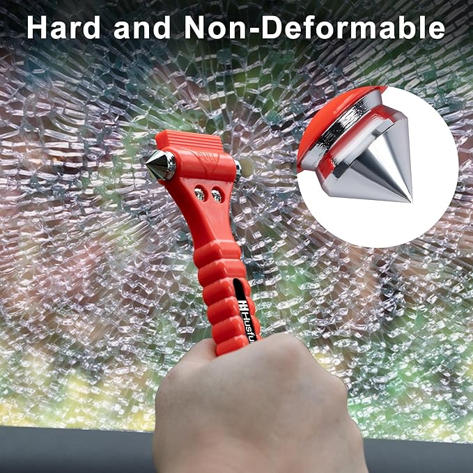 Car Window Breaker Hammer and Seat Belt Cutter 2-in-1，Emergency Escape Tool | Car Accessories, Auto Car Escape Tool，Safety Hammer for Family Rescue and Auto Traffic Accident Emergency Escape, 2 Packs