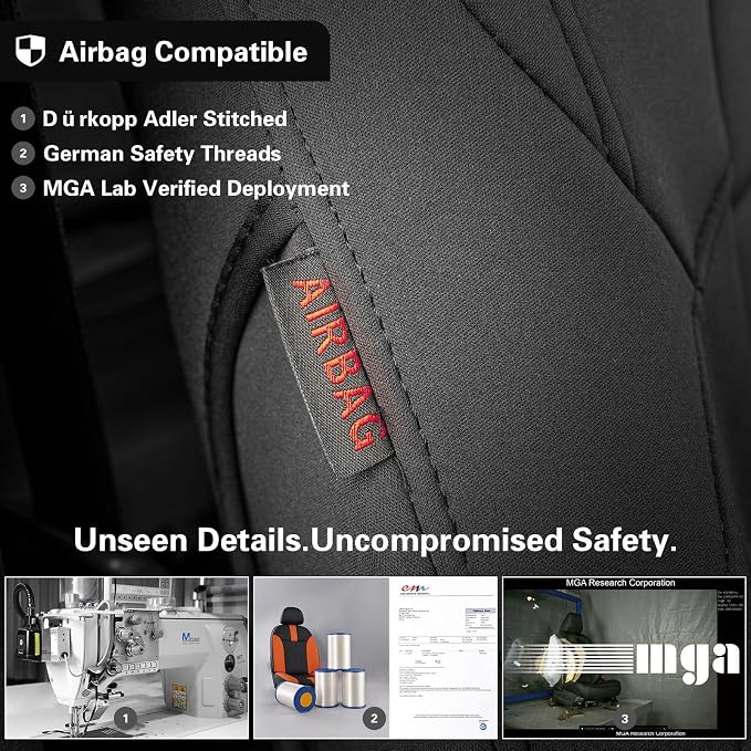 EKR Car Seat Covers Custom Fit for Toyota 4Runner(7 Seats) Full Set | for Toyota 4 Runner 2025-2026 Seat Covers for SUV,Full Wrap,Airbag Compatible,Waterproof Pet-resistant,Neoprene(Black)