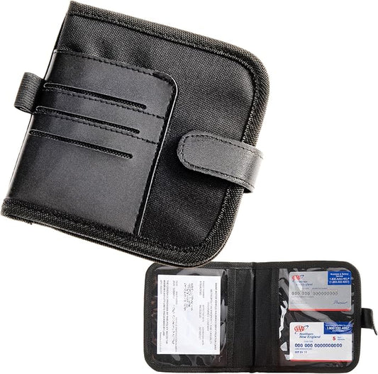 Sun Visor Registration and Insurance Card Holder and Car Document Holder | Small Car Visor Organizer and Vehicle Registration Holder Keeps Auto Documents Within Easy, Hands Visible Reach