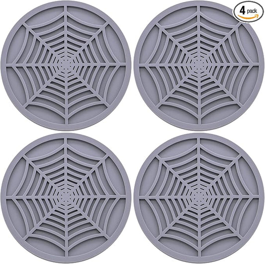 4PCS Car Cup Holder Coasters, 2.75 Inch Universal Non-Slip Insert Water Bottle Holder Pads, Car Interior Accessories Sets (Gray)