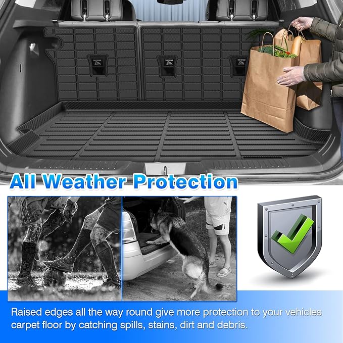 Floor Mats for 2024 2025 2026 Chevy Trax/Buick Envista, All Weather Floor Liner Cargo Mat Backrest Mat Set for Chevrolet Trax Accessories