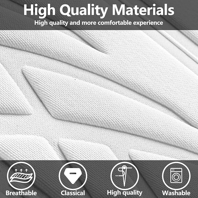 HChengkikz Front Car Seat Cover, Cloth and Washable (Black + White) | Breathable, Airbag compatible, Easy to Install, Universal Fit for Most Cars, Sedans, Truck, SUVs