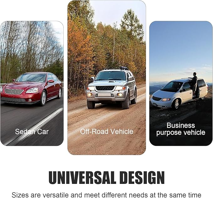 Shakas Car Half Car Cover Sunshade, Sunscreen Heat Insulation Thickened Wind Resistant Front Windshield Hood Sunshade, Four Seasons Universal Accessory, Suitable for Most Sedans, SUVs, MPVs (Silver)