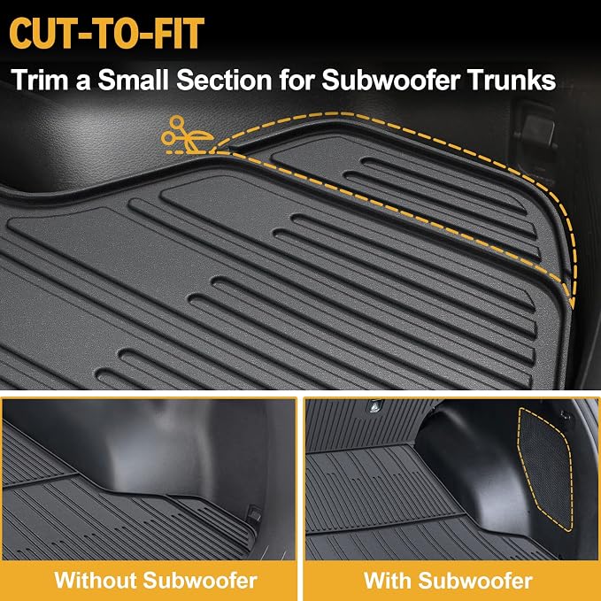 Floor Mats for Kia Sportage Gas 2023-2026, All Weather Floor Mats Trunk Cargo Liner with Backrest Protectors Accessories, Full Coverage Set (Not fit Hybrid)