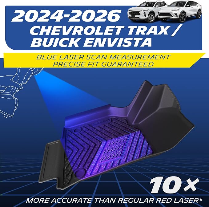 Michelin Vehicle Mats, All-Weather TPE Custom Fit Liner for 2024-2026 Chevy Trax/Buick Envista (3 Piece), Premier