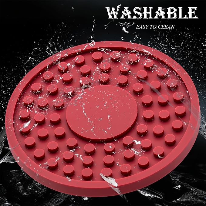 2 Pack Anti-Slip Car Cup Holder Mat – 2.75 Inch Silicone Drink Coaster, Secure Fit for Cars & Trucks – Cute Interior Decor for Women & Girls (Red)